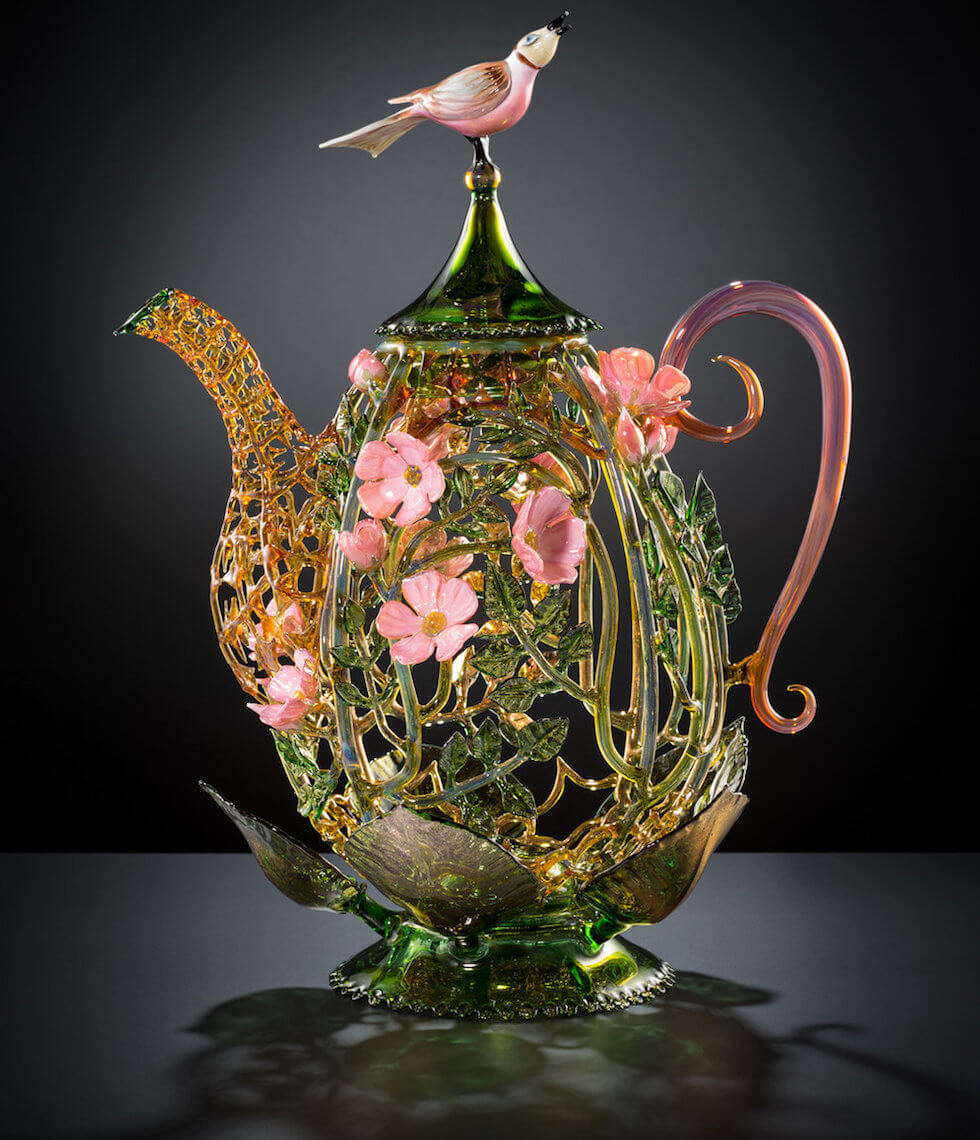 Glass Sculpture by Janis Miltenberger tea