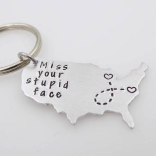 going away gift miss you keychain