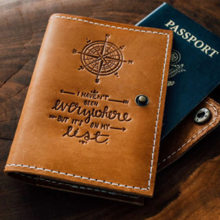 going away gifts leather passport