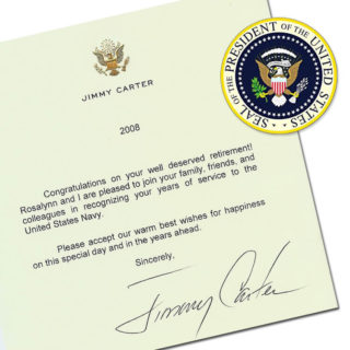 retirement gift letter from president 2