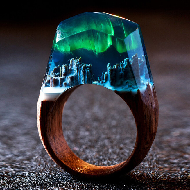 Miniature World Ring Gift Idea