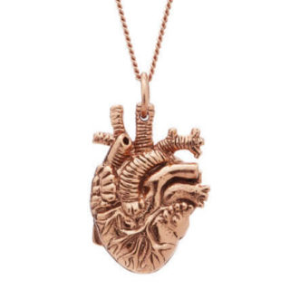 Rose Gold Anatomical Heart Pendant Gift