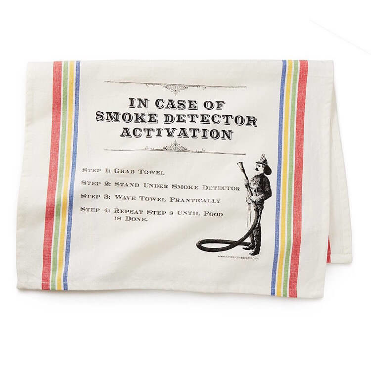 Smoke Detector Deactivation Towel Gift