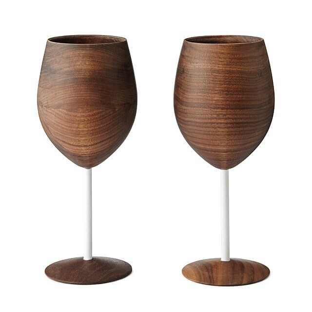 Wooden Wine Glasses Gift