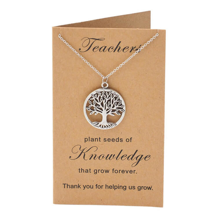 Teacher Appreciation Gifts Card Necklace 2