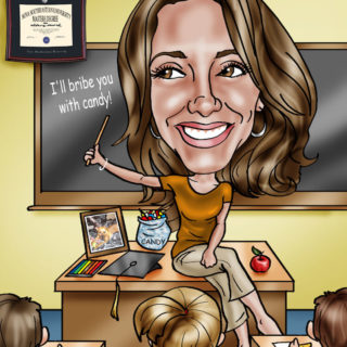 Teacher Caricature Gift