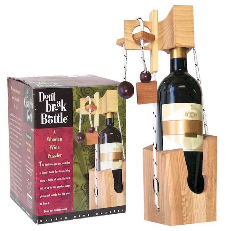 Wine Bottle Puzzle Gift Idea
