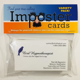Funny Gag Gift Imposter Card Packaging