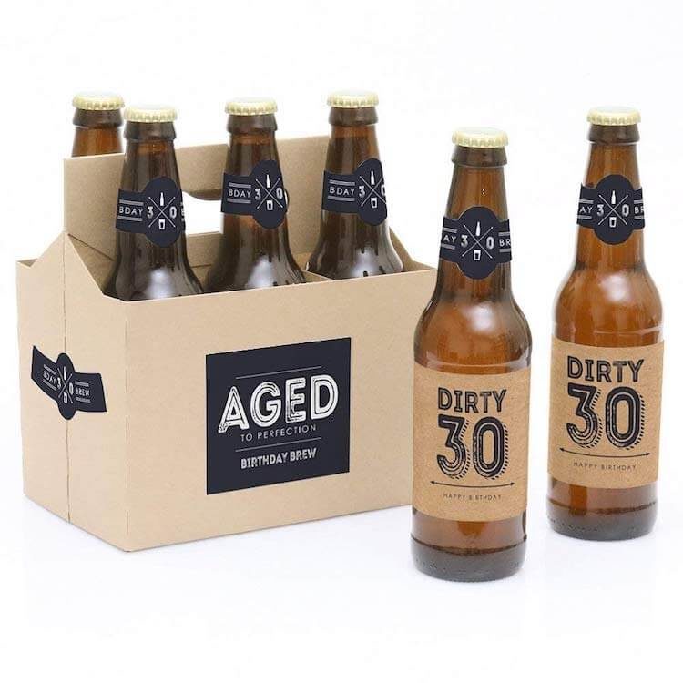 30th Birthday Gift Beer Bottle Labels
