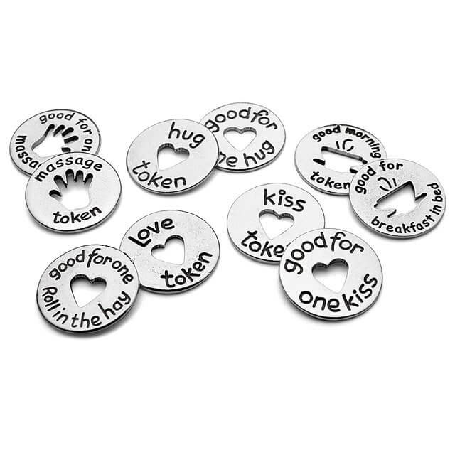 Anniversary Gift Pewter Love Tokens