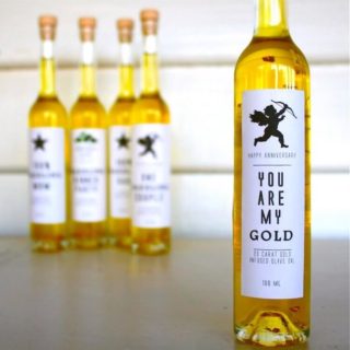 50th Anniversary Gift Gold Infused Olive Oil