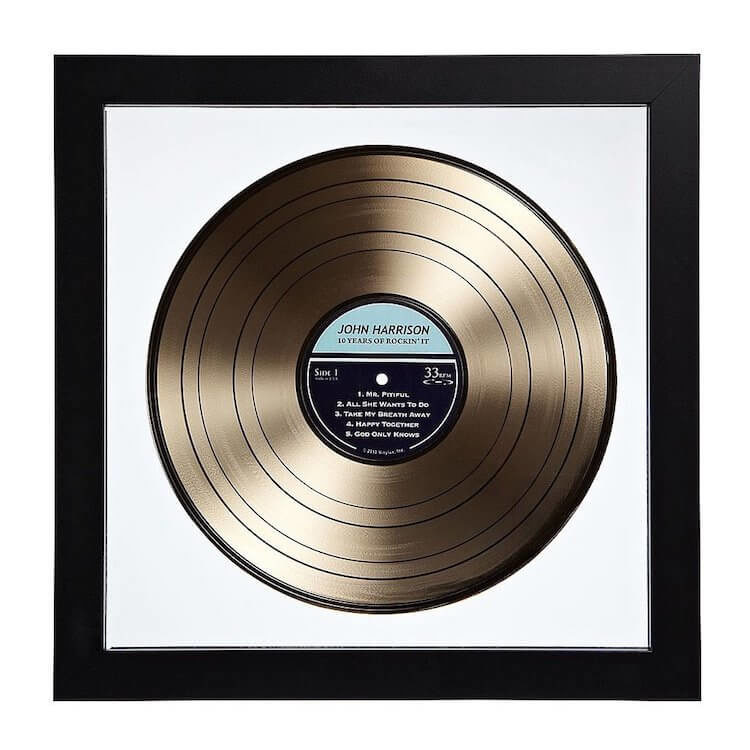 50th Anniversary Gift Personalized Gold Record
