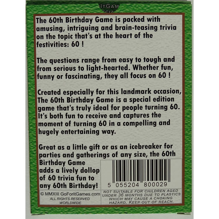 60th Birthday Game 2