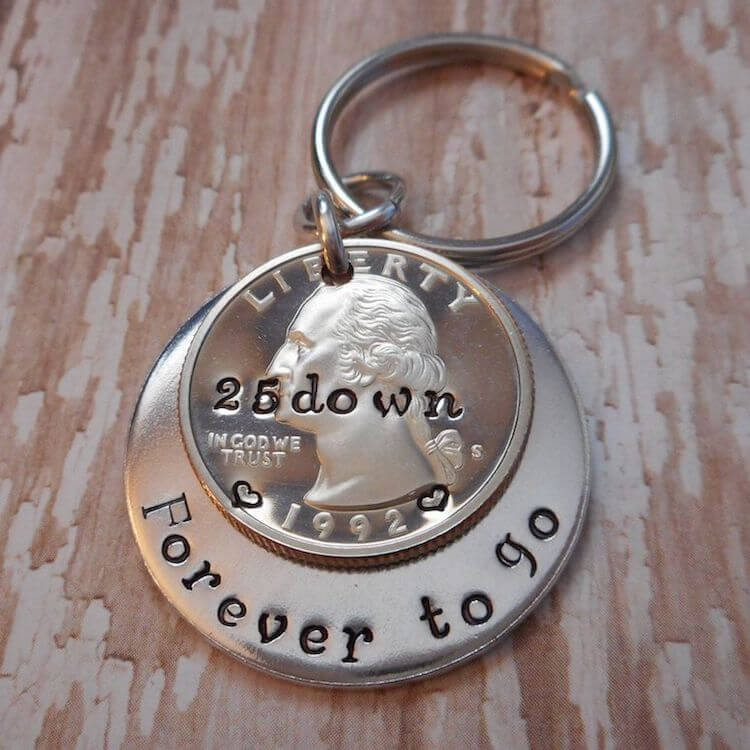 25th Anniversary Gifts
 25 Years Down Keychain This Year s Best Gift Ideas