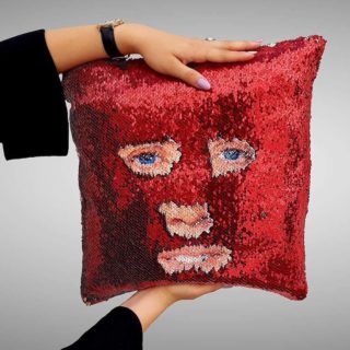 Funny Gift Nicolas Cage Sequin Pillow 3