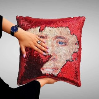 Funny Gift Nicolas Cage Sequin Pillow