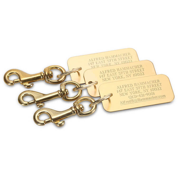 Personalized Brass Luggage Tags Gift