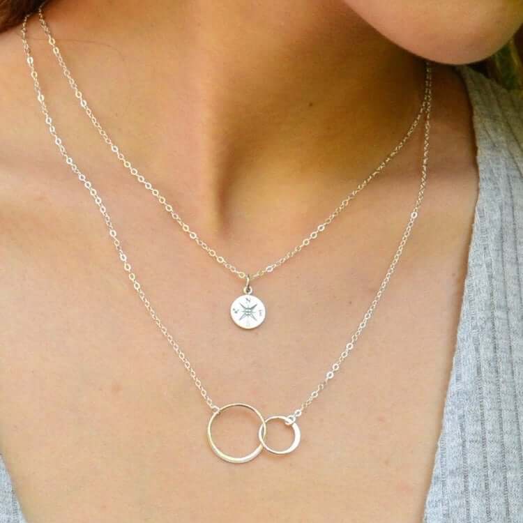 Gifts For Sister Double Circle Necklace 2