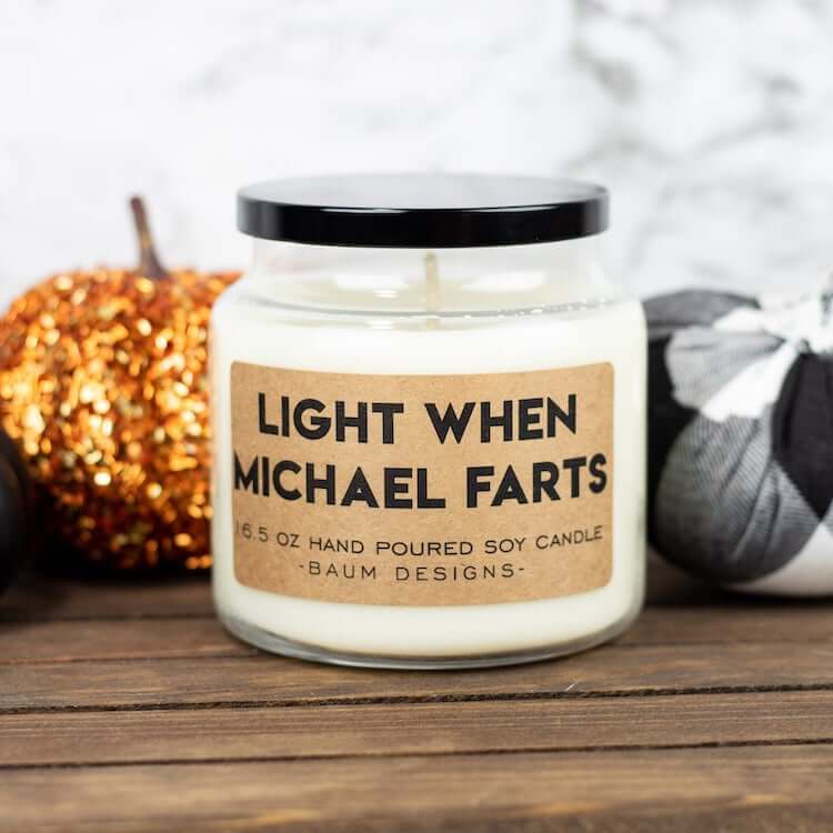 Personalized Fart Extinguisher Candle Gift