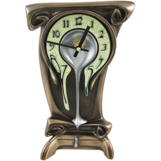 Art Nouveau Melting Bronze Table Clock