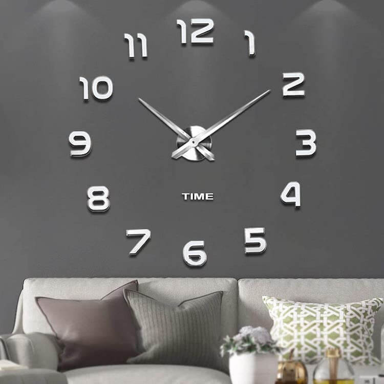 Frameless Giant Wall Clock
