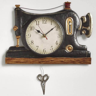 Sewing Machine Pendulum Wall Clock