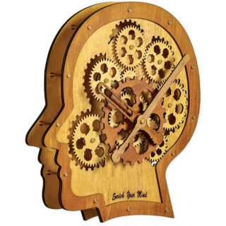 Wooden Brain And Gear Clock 2