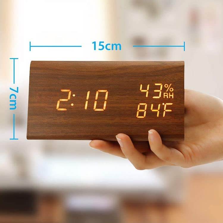 Wooden Led Digital Desk Clock 2