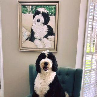 Painted Portrait Gift For Dog Lover 3